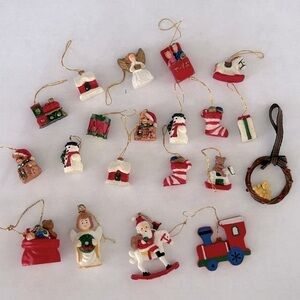 Set of 20 Miniature Christmas Ornaments